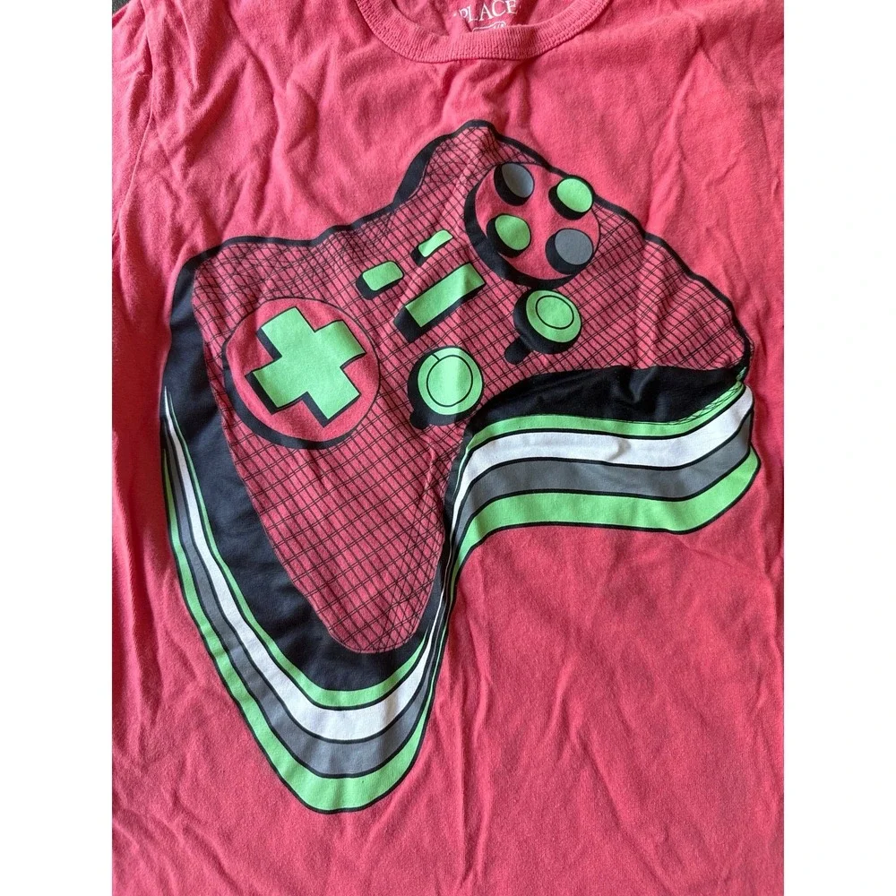 Children's Place Boys Coral Gaming Control Short Sleeve Tee Size 7/8